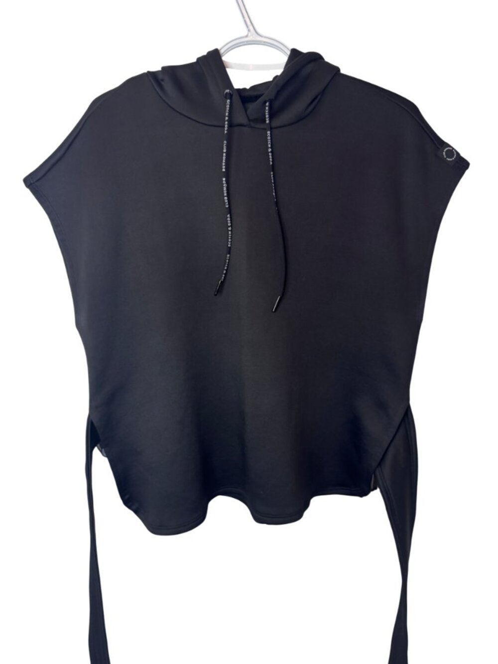 Scotch&Soda Club Momade black sleeveless top with self-tie straps size L - Picture 1 of 7
